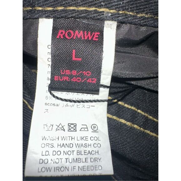 Harry Potter ROMWE Star & Moon Graphic Wide Leg Jeans size Large L 8 - 10 Y2K - Picture 9 of 10